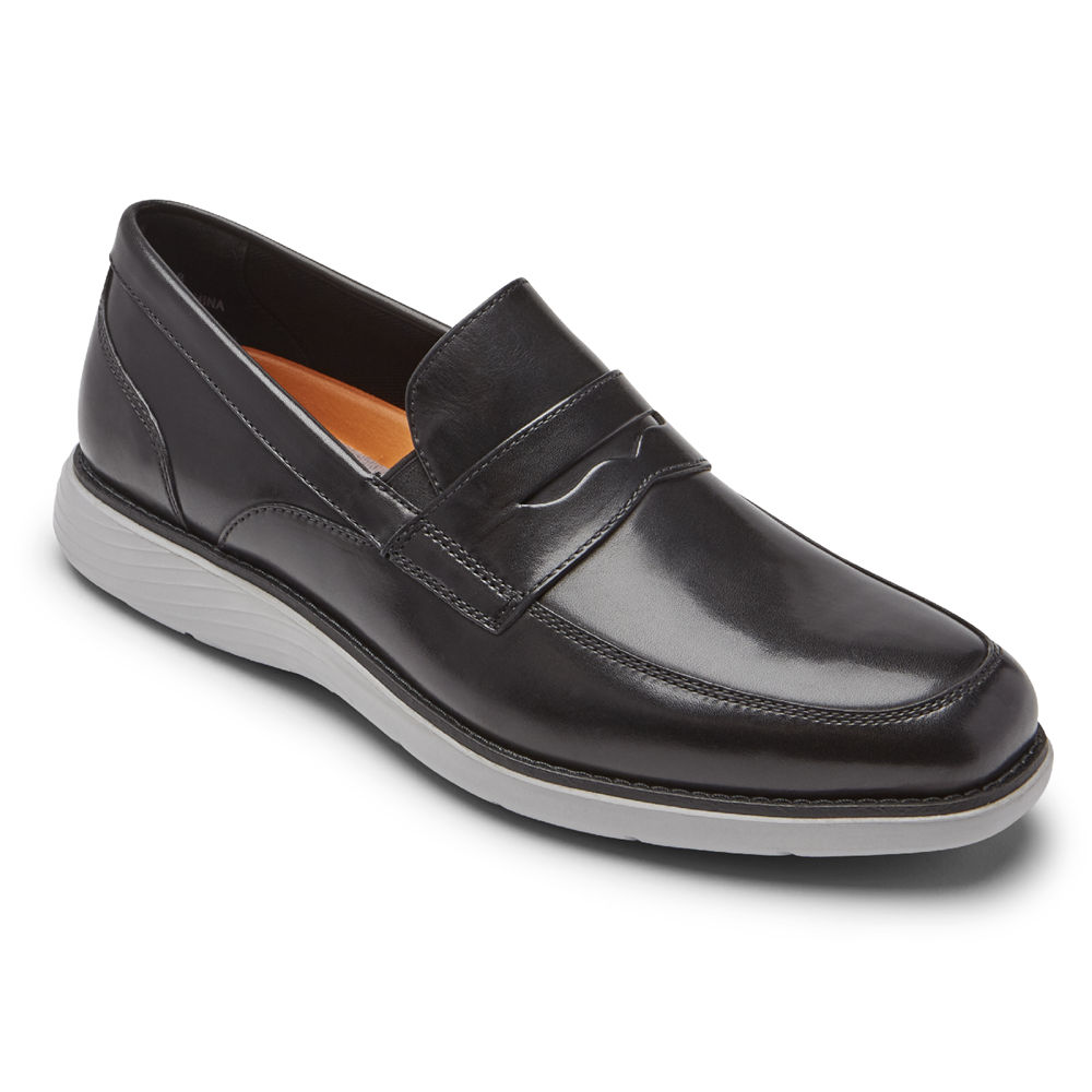 Mocassins Rockport Homem Pretas - Garett Penny - 70132JUEB